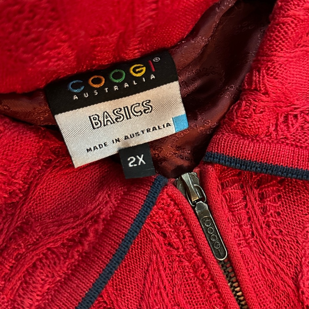 RARE VINTAGE COOGI BASICS ZIP UP